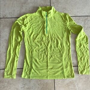 Tasc- Bright Yellow/lime Long Sleeve Quarter-Zip Top